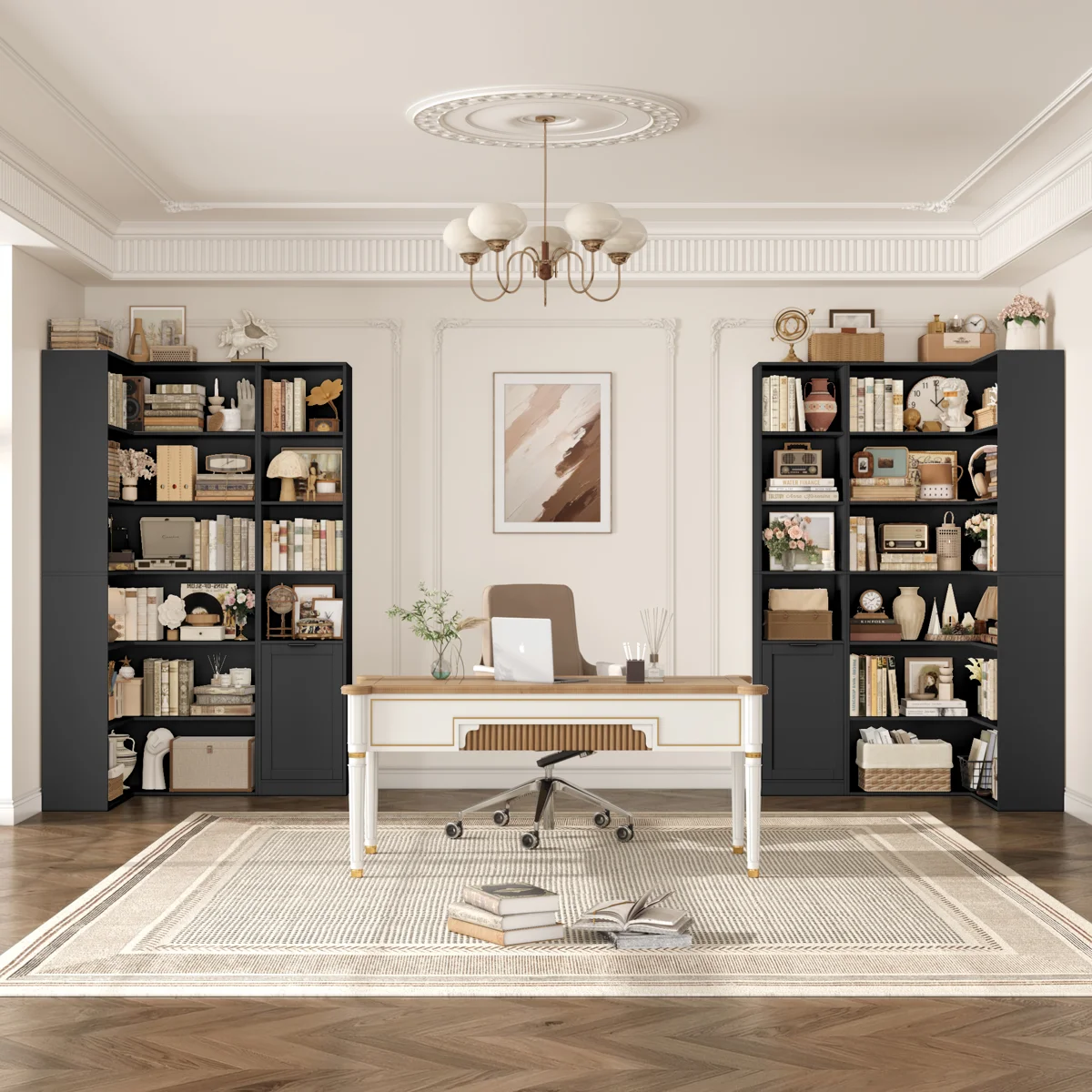 73.5" H Corner Bookcase 6 Tier L-shaped Bookshelf - Image 3